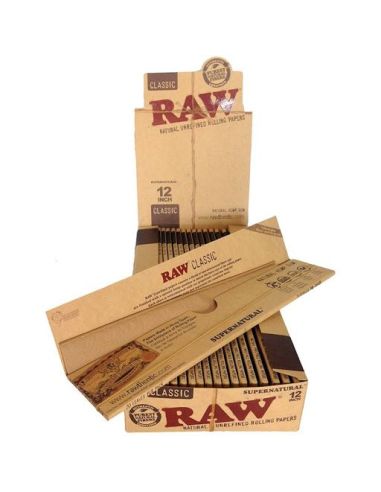  Raw Supernatural - Papel de liar de 12 pulgadas de largo,  clásico, 1 paquete : Salud y Hogar